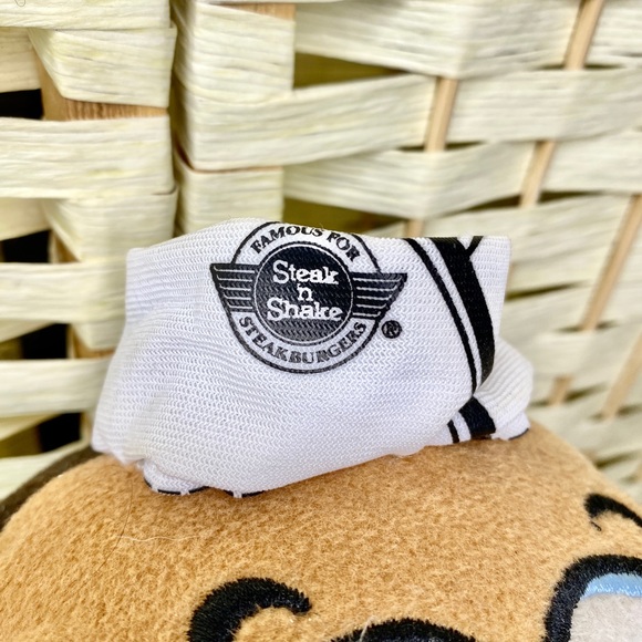 2016 Steak-N-Shake SIZZLE Burger Stuffed Plush Advertising Promo 12" With Tag - Picture 8 of 11